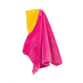 Roze microvezeldoek met gele hoek voor Kleine Moslim vriendin, ideaal voor handen drukt